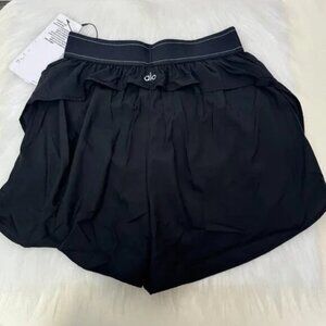 Alo Black Double Layer SportsShorts Women's Size S